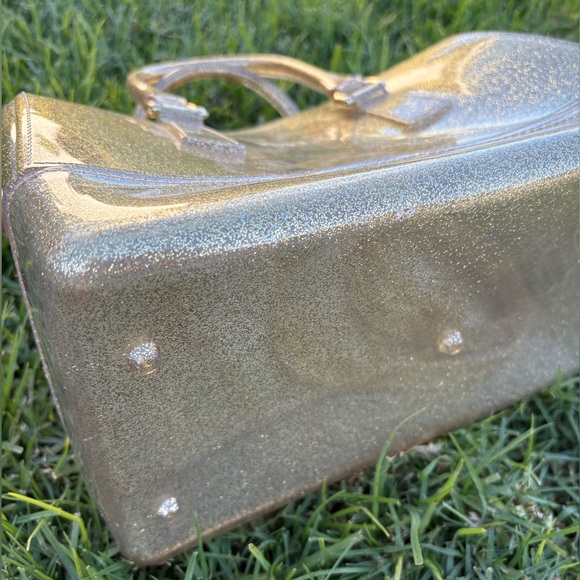 FURLA Oro glam gold glitter bag! - Picture 4 of 16